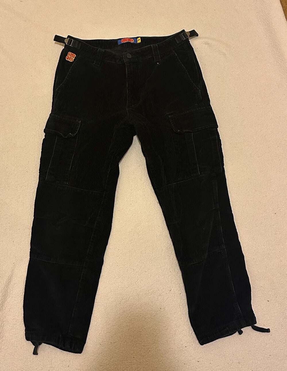 Empyre Black Corduroy Cargo Skate Pants Size 28